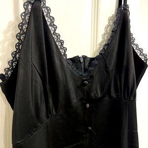 Black silk dress | Midi Black dress 🖤